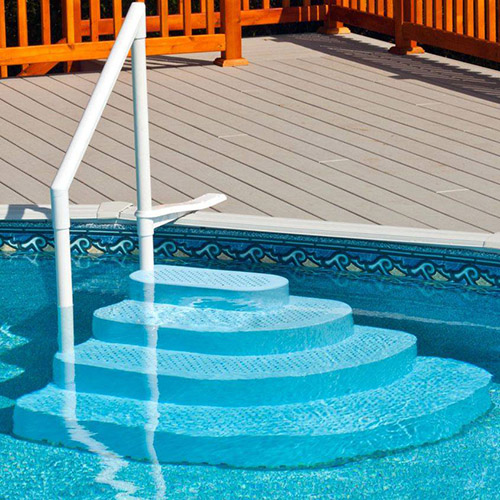 above ground pool ladders for deck