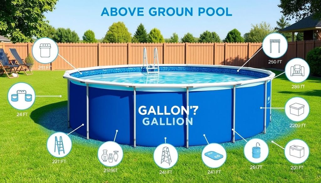 Above ground pool gallon chart