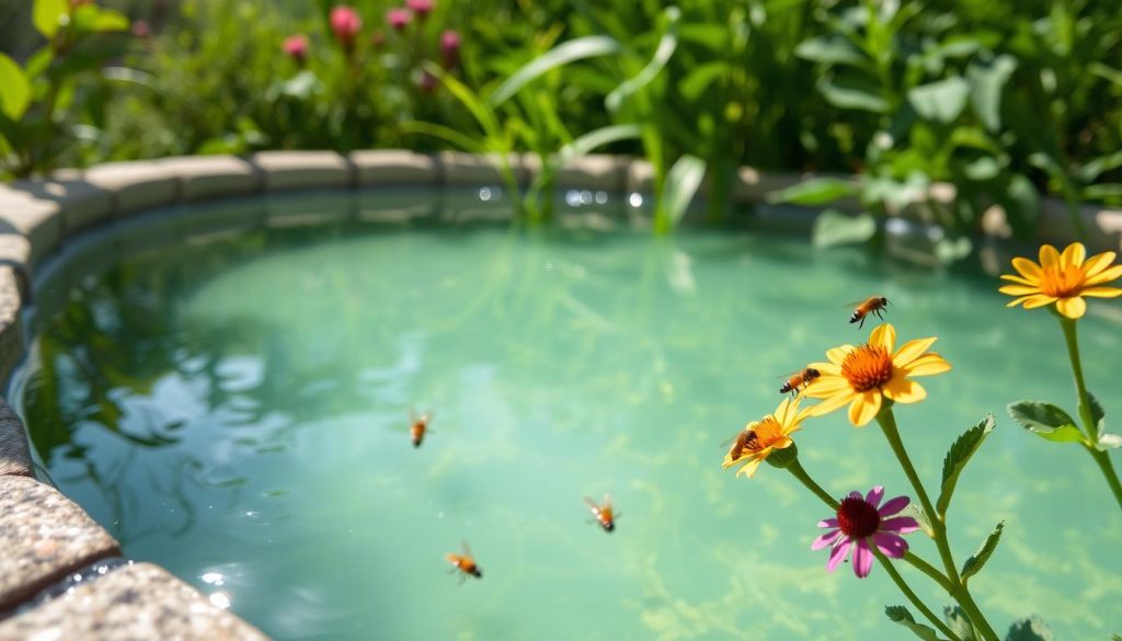 Bees attracted to salt water pool