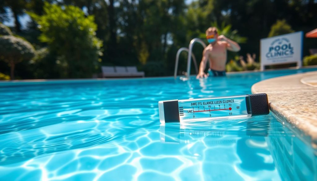 Clearing cloudy pool water by balancing chlorine levels