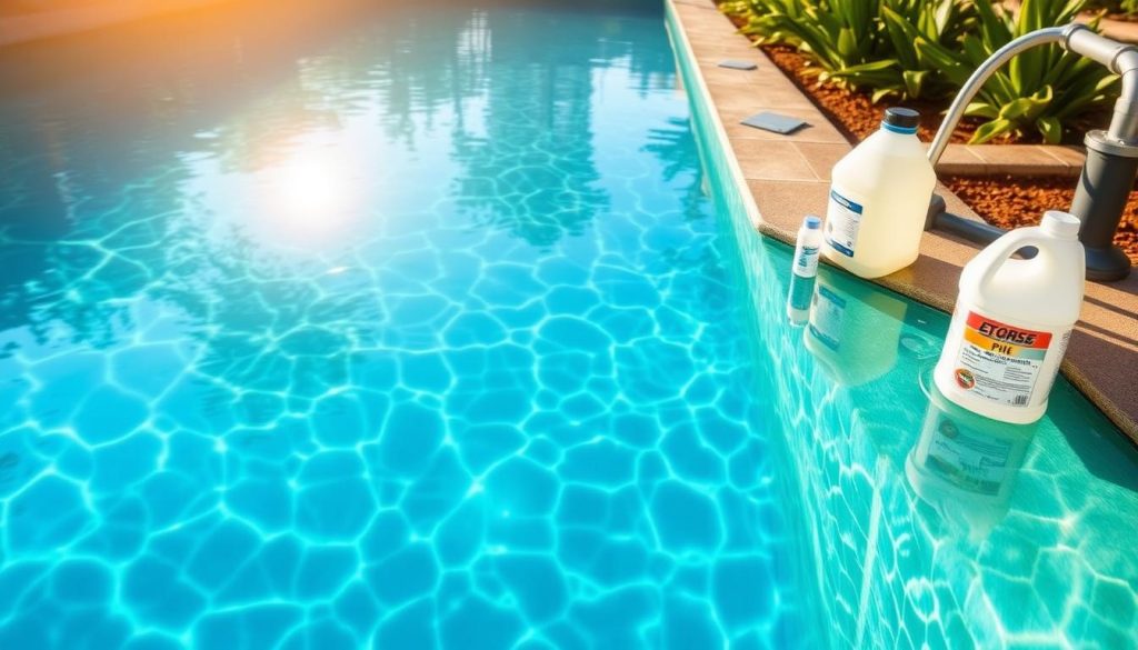 Copper stain prevention for pools