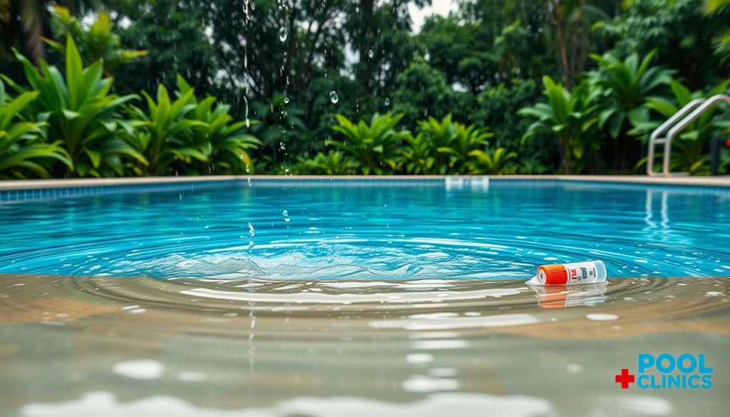 Effects of rain on pool water chemistry