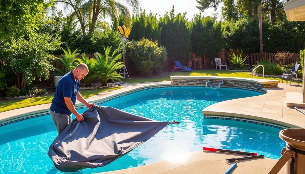 Pool cover removal