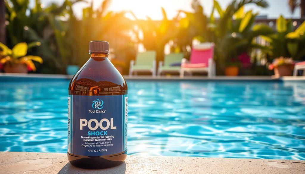 Pool shock treatment for maintaining water quality