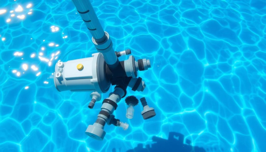 Pool vacuum not moving due to improperly fitted parts