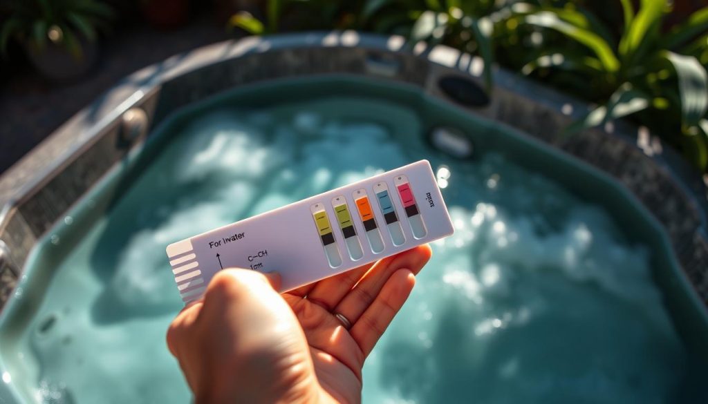 Water testing for cloudy hot tub water