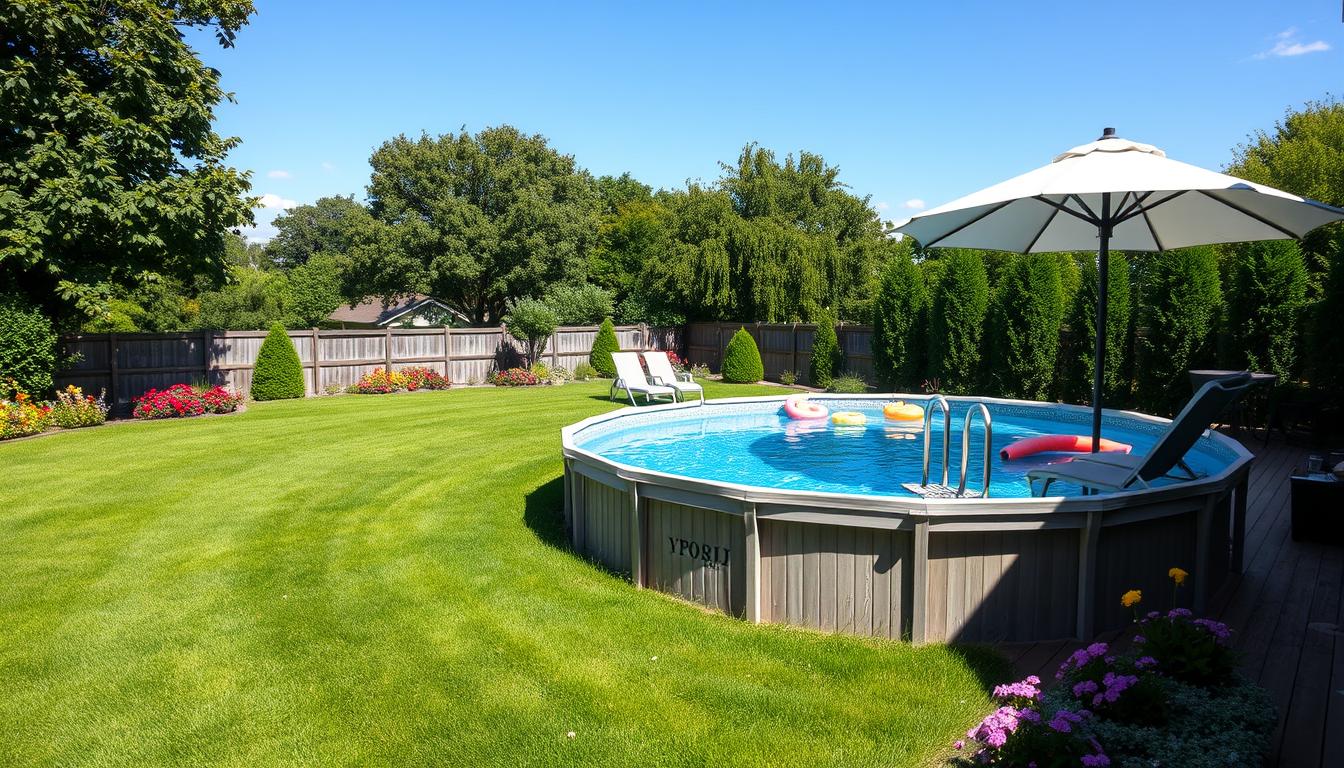 above ground pool size