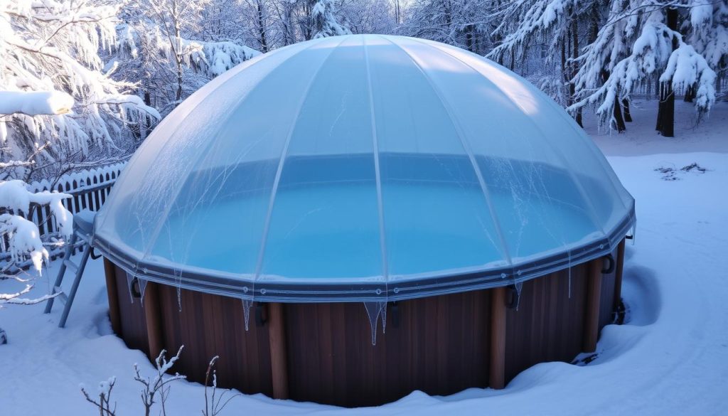 above ground pool winter dome