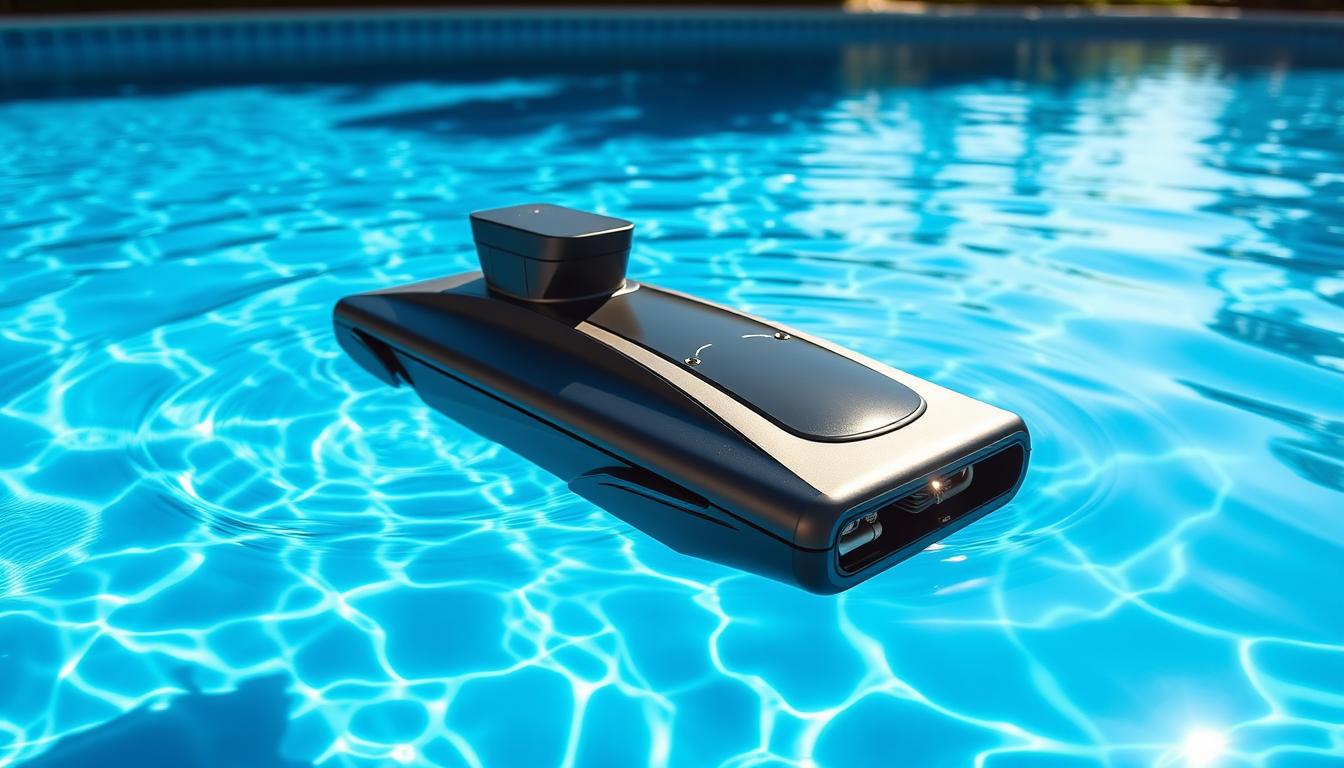 automatic pool skimmer top of water