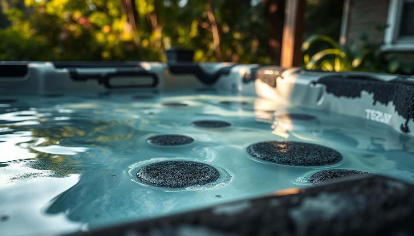 black mold in hot tub