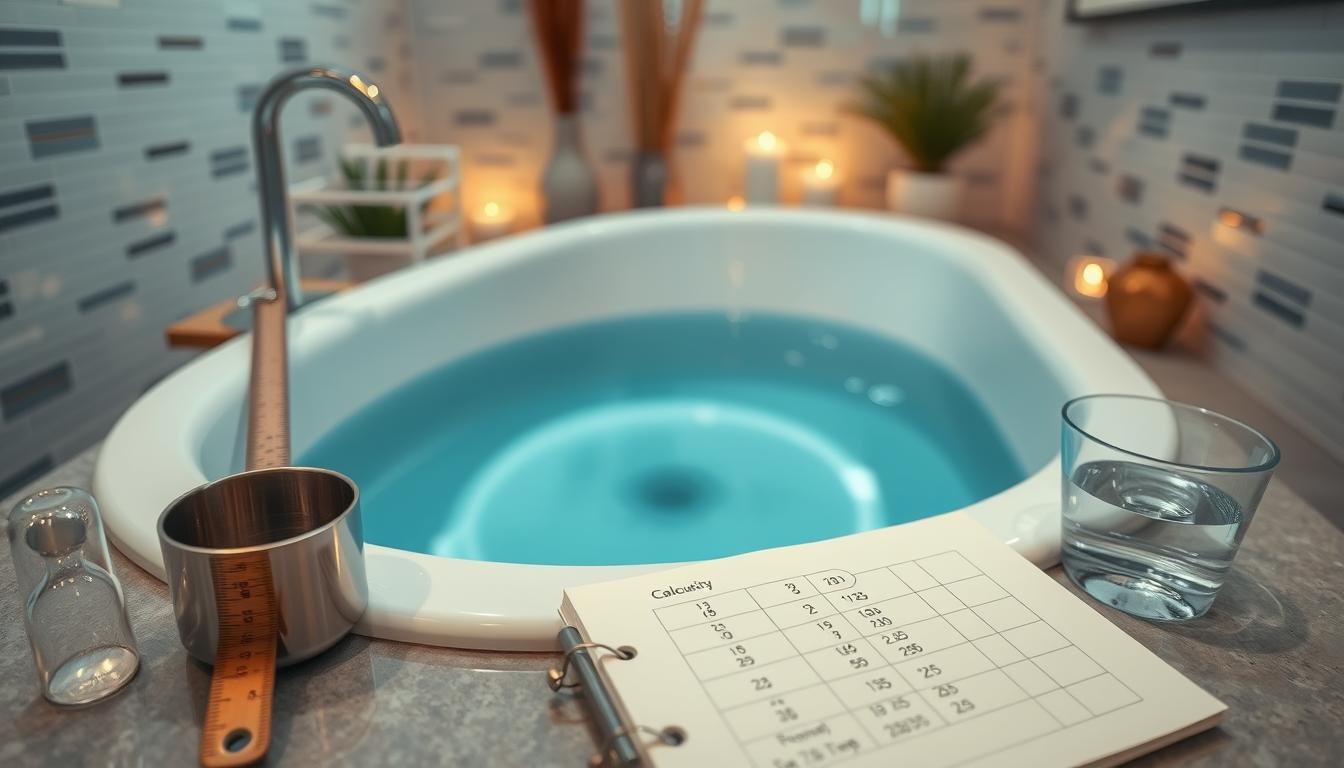 calculating bathtub water capacity