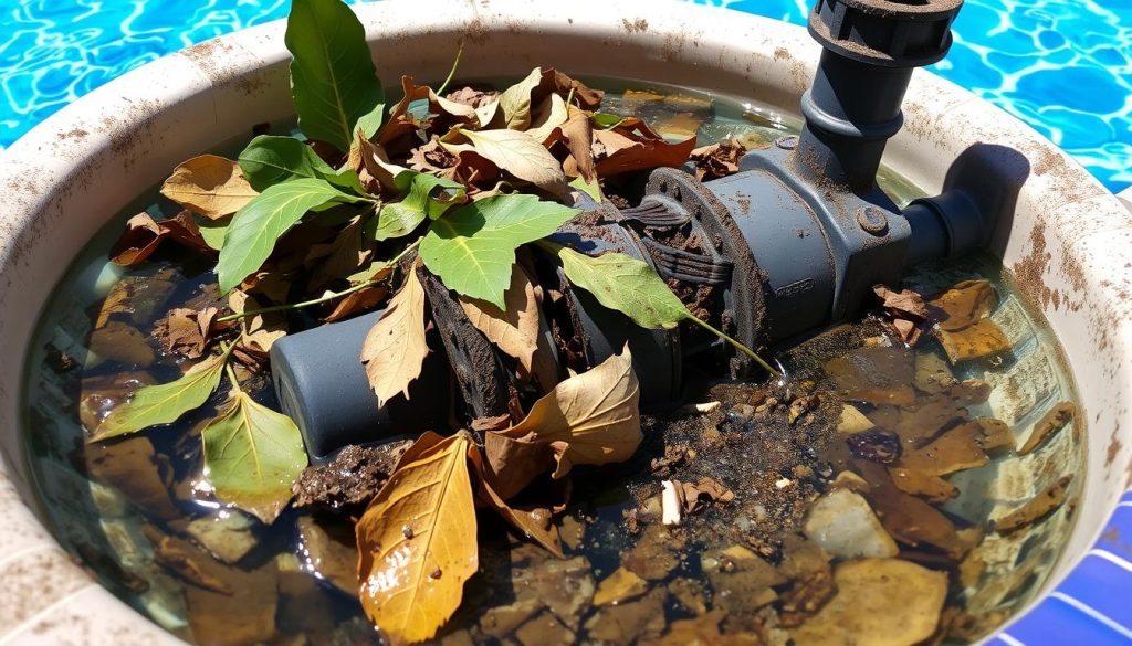 clogged pool pump basket