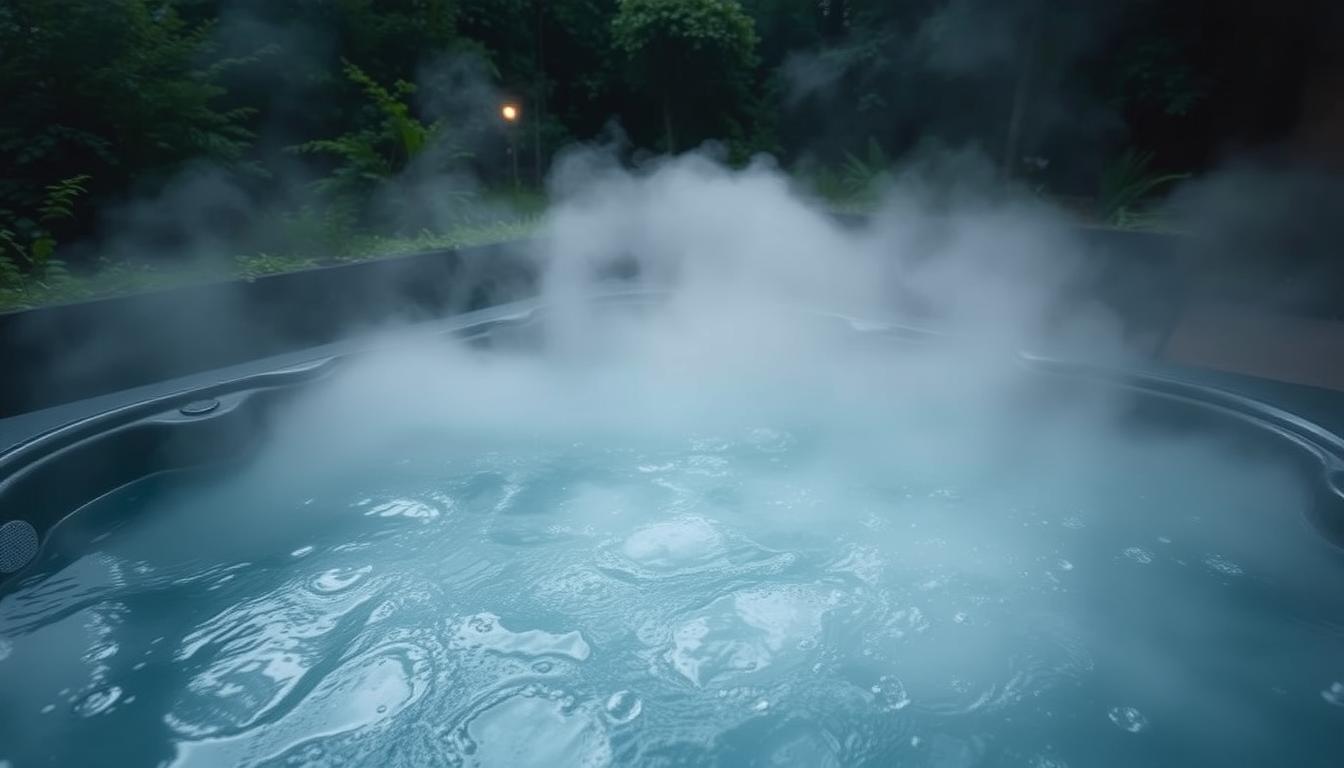 cloudy hot tub water