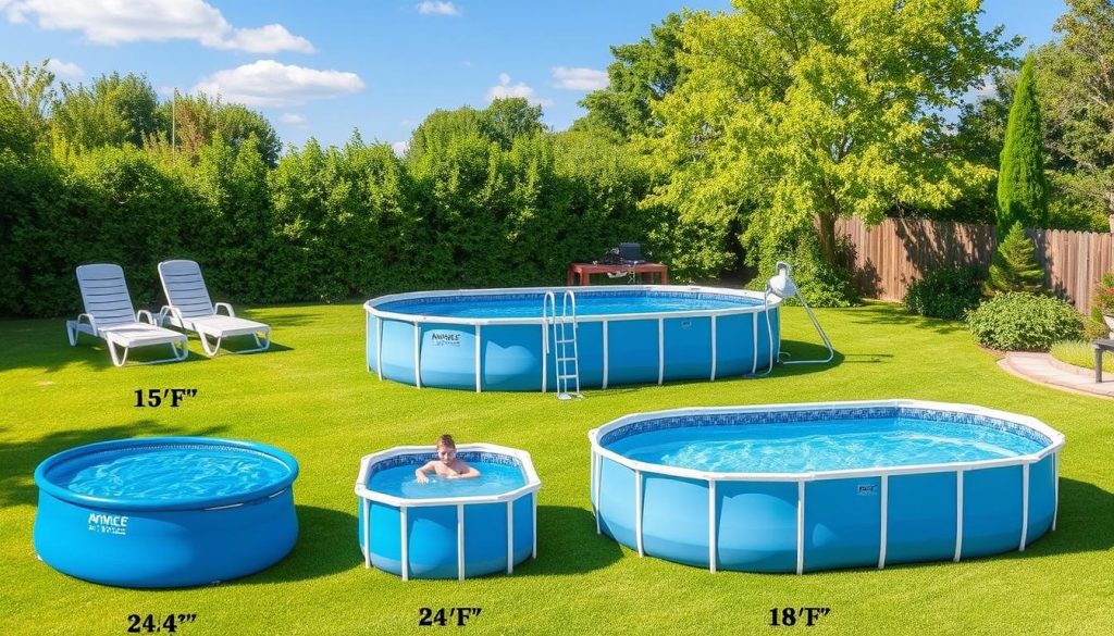 common above-ground pool sizes