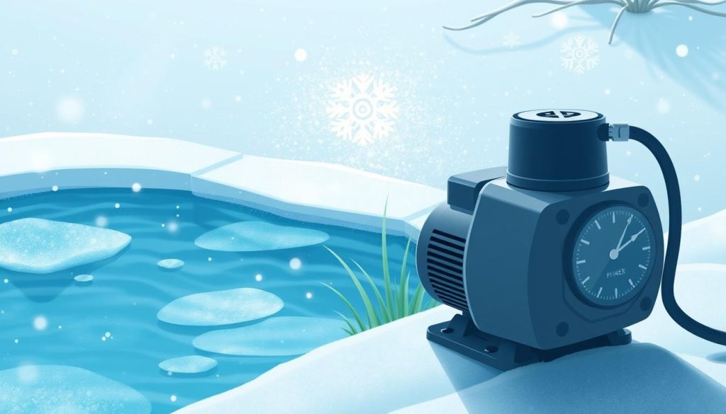 energy-efficient pool pump schedule for winter