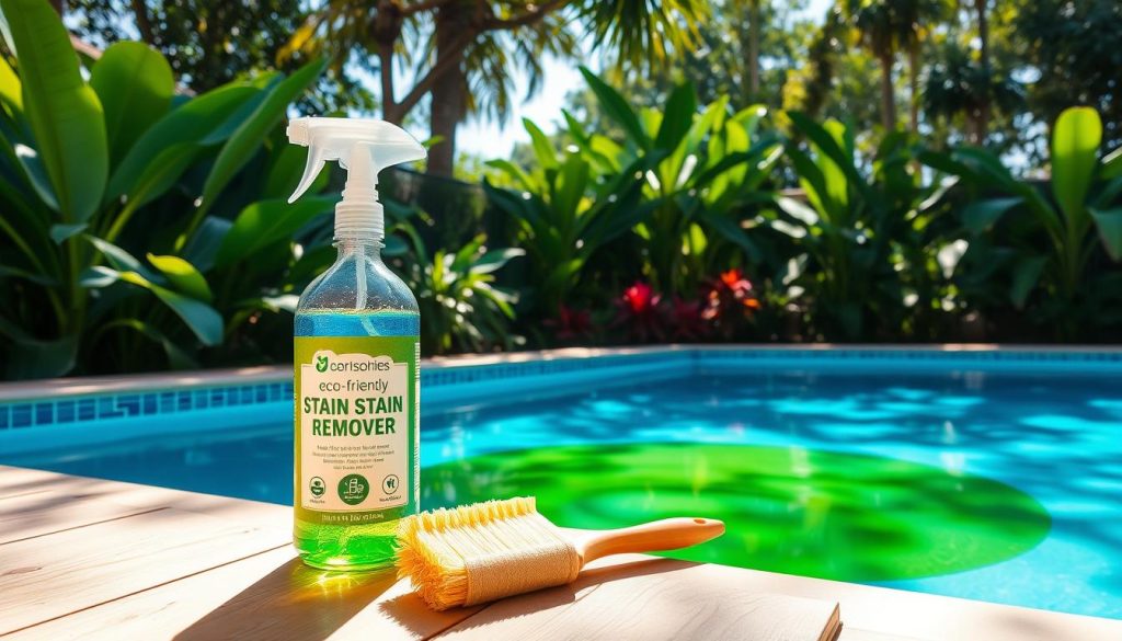 green pool stain treatment