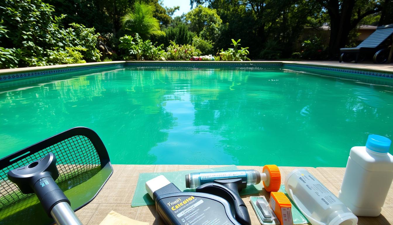 green pool water treatment