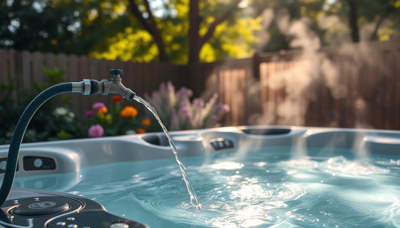 how to fill a hot tub