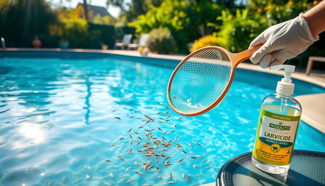 how to get rid of mosquito larvae in pool