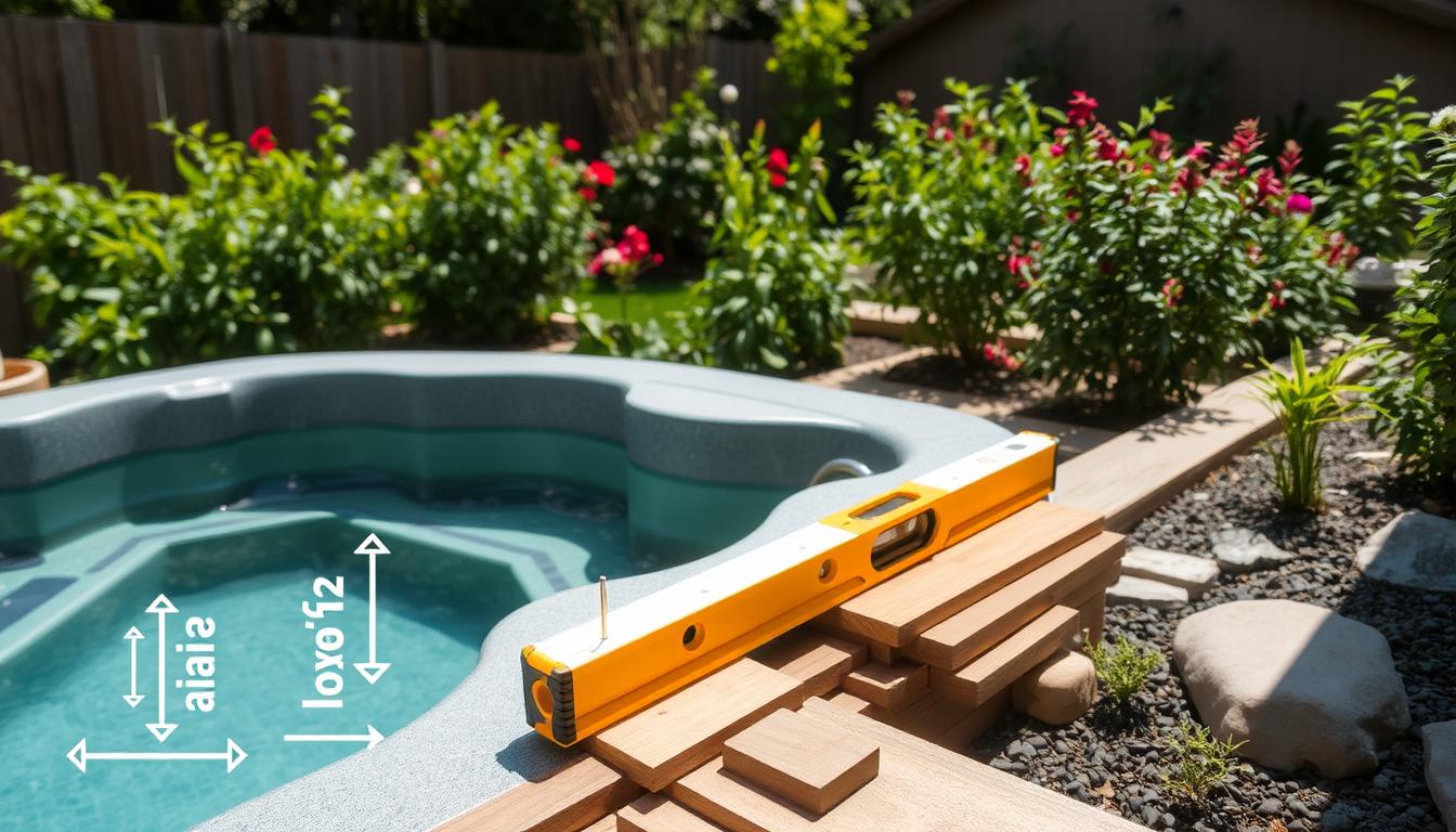 how to level a hot tub