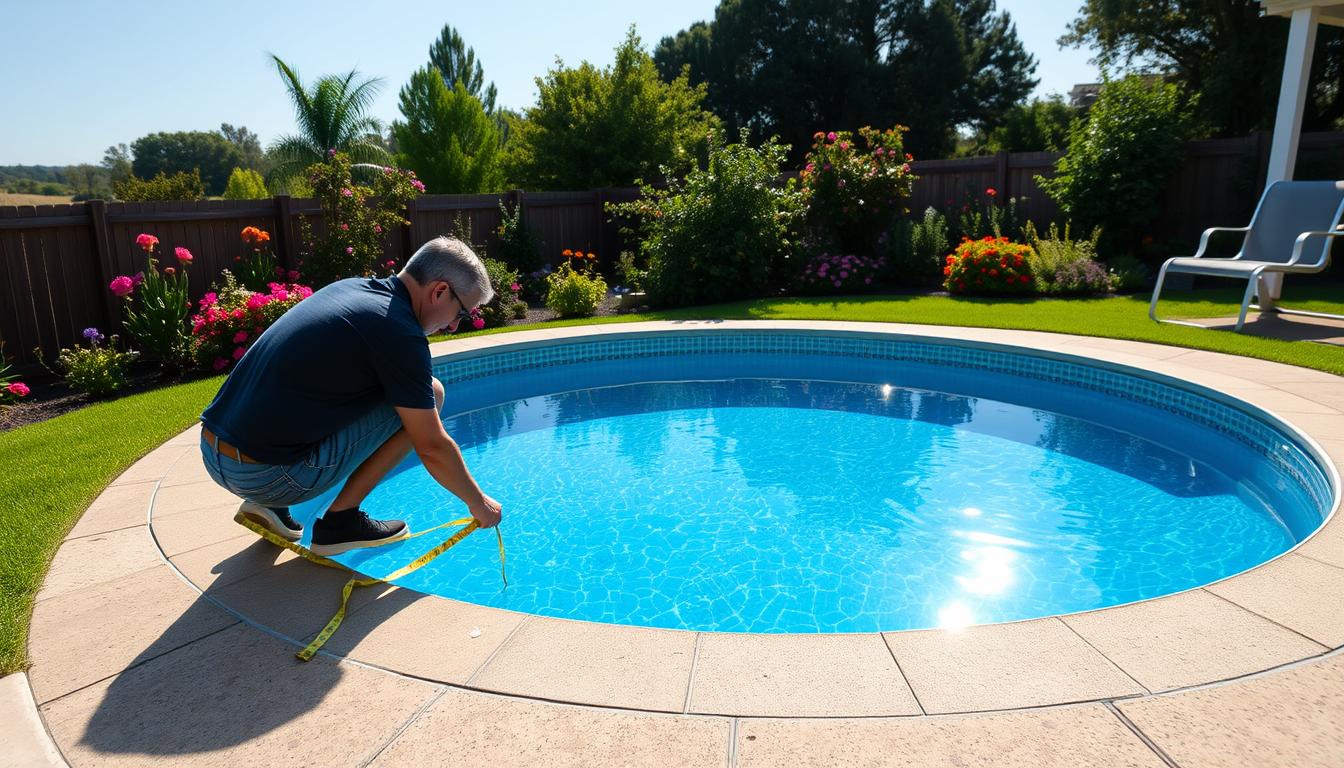 how to measure a round pool