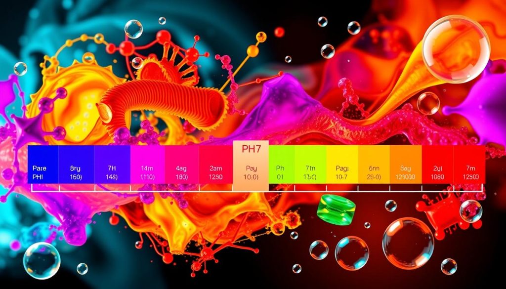 pH scale diagram showing the range of acidity and alkalinity