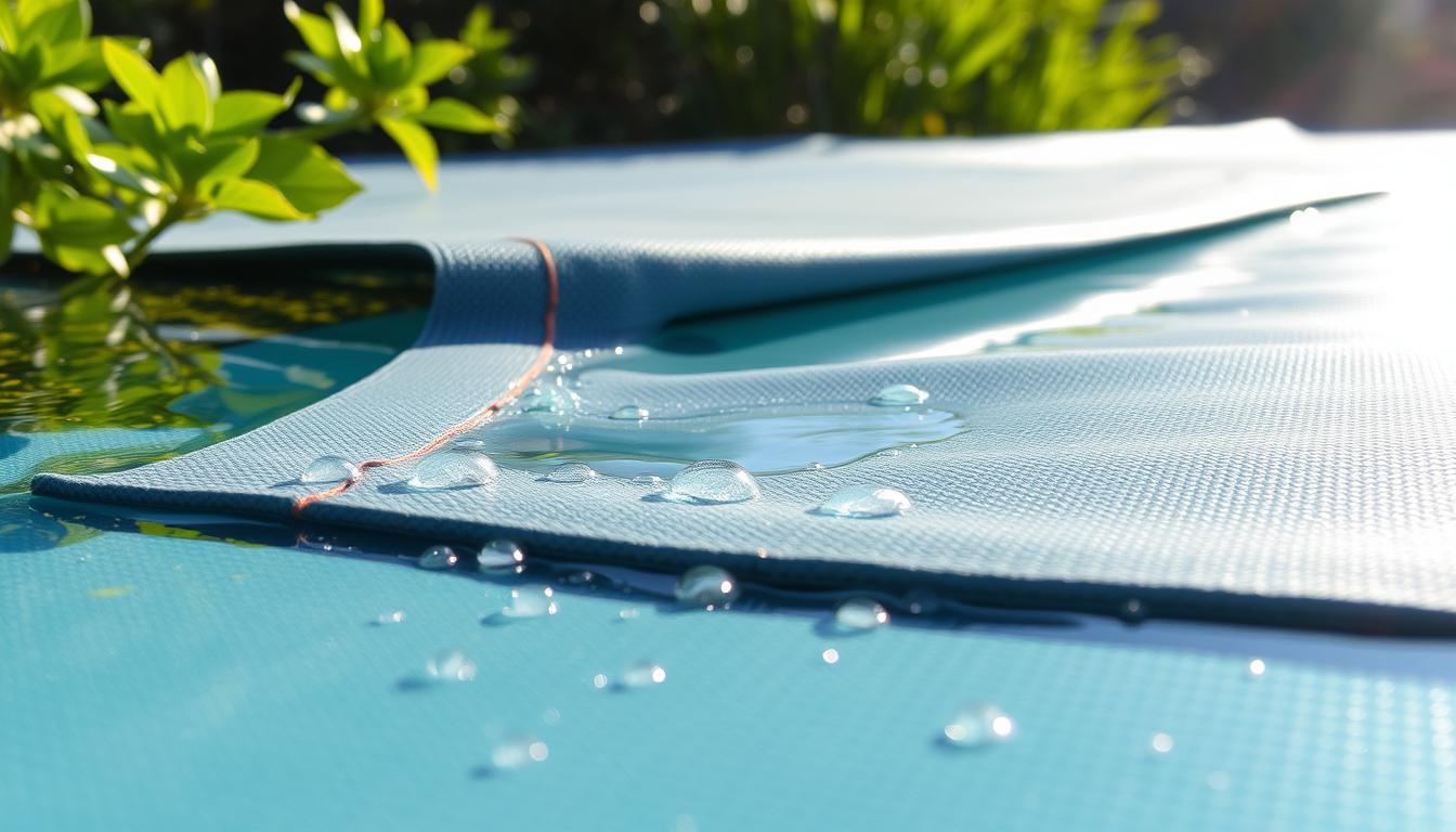 pool cover water infiltration