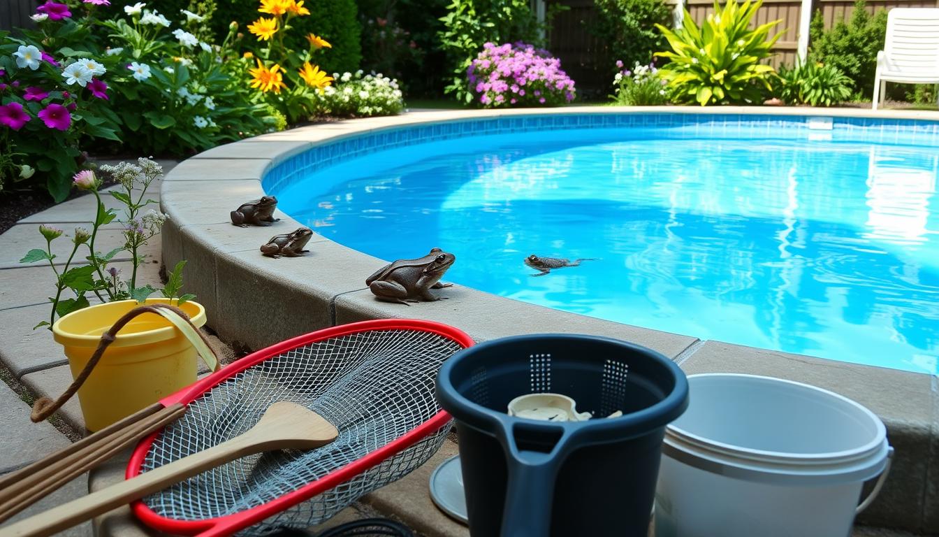 pool frog control