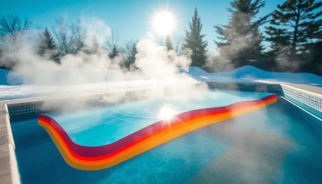 pool insulation affects heating time