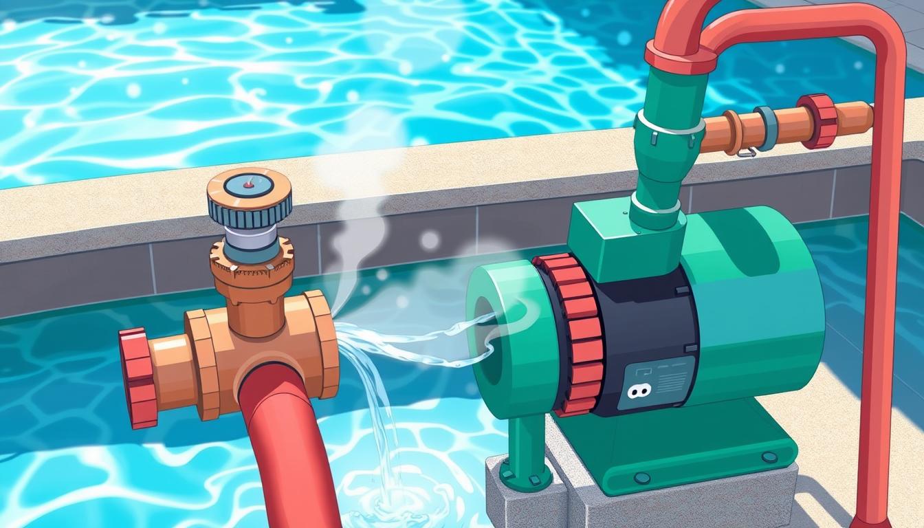 pool pump loses pressure after a few minutes