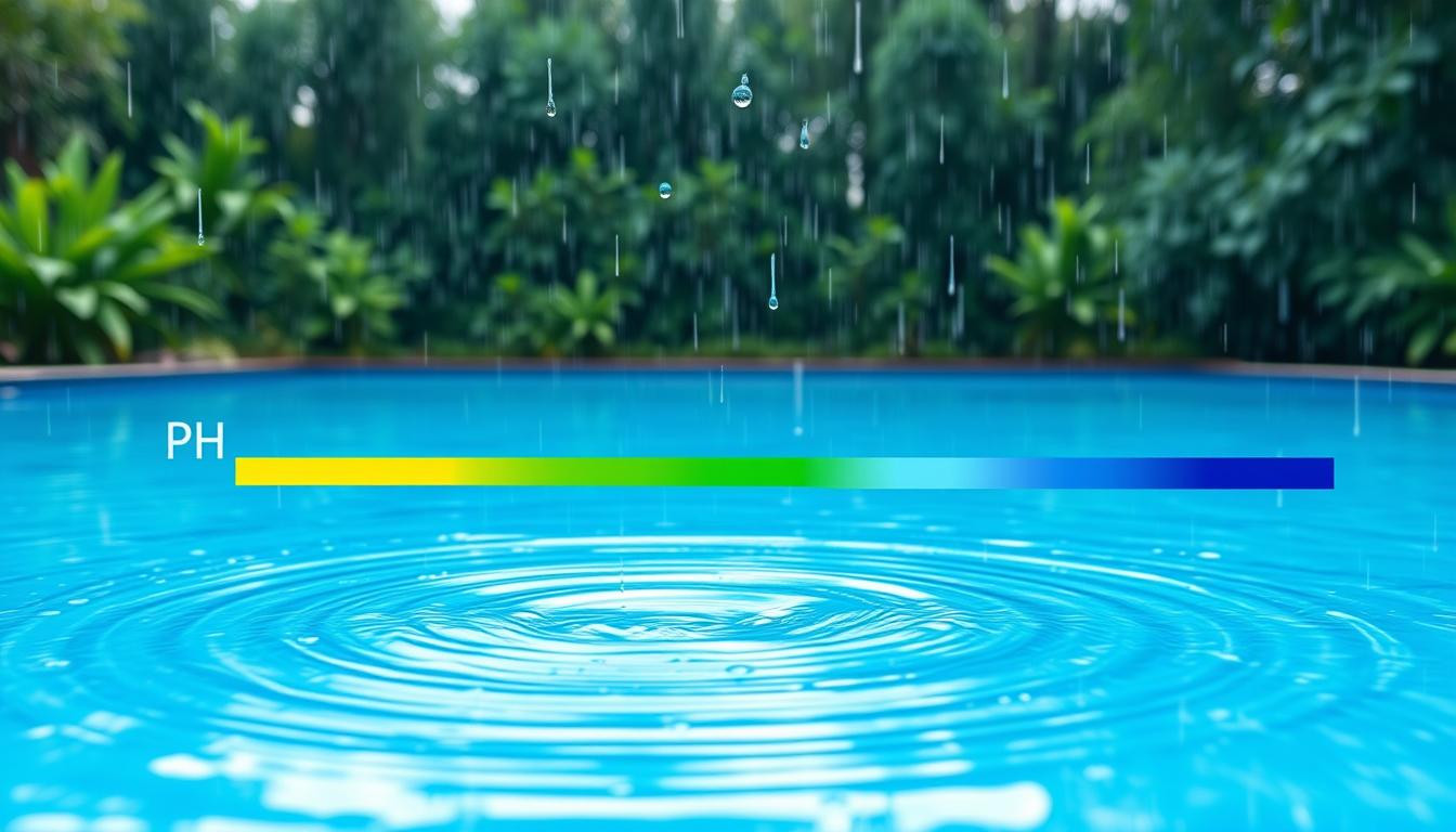 rainwater pH levels in pool