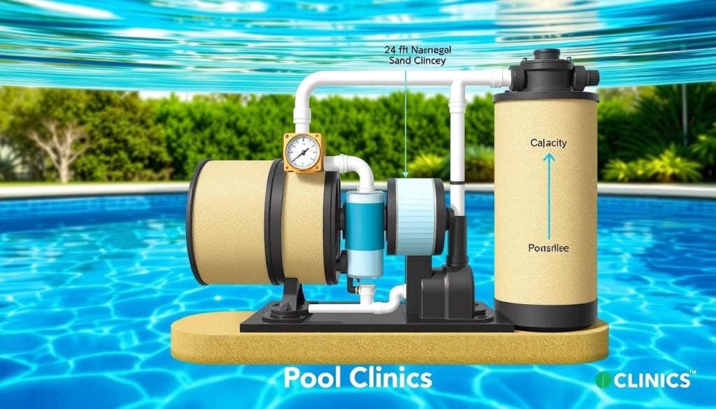 sand filter capacity for 24-foot pool