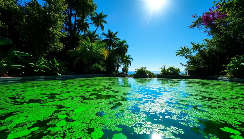 shocking green pool