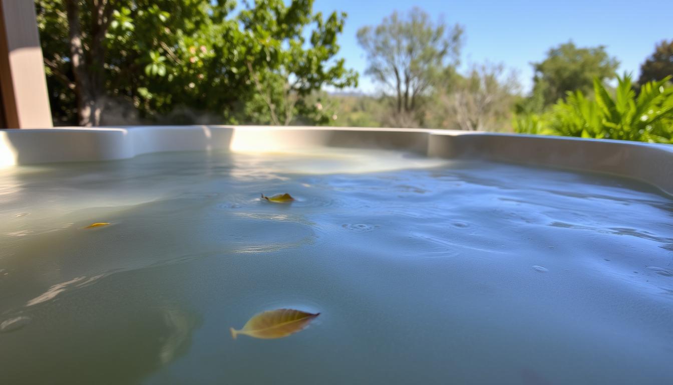 why is hot tub water cloudy