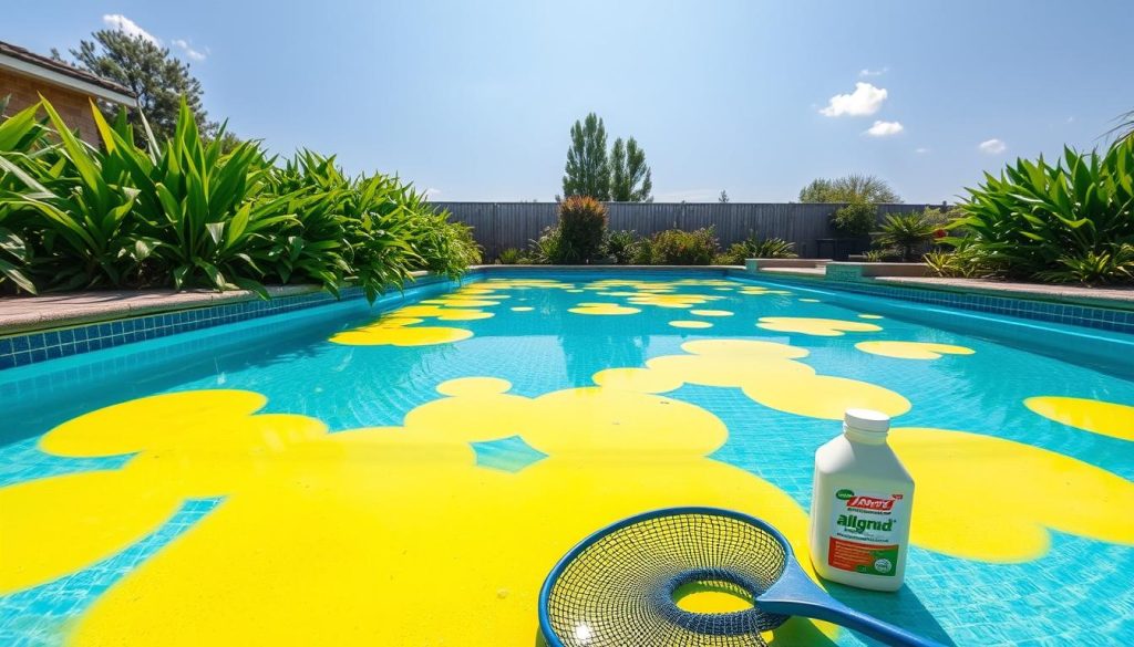 yellow algae treatment for pools