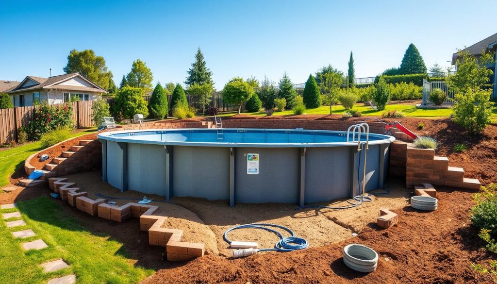 pool on a hill installation challenges