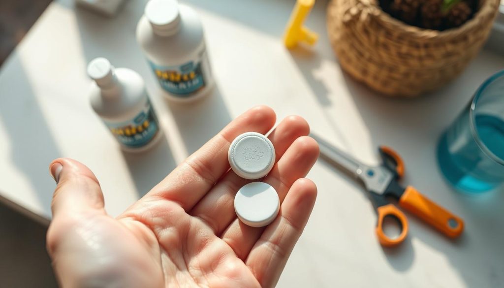 Dosierung von Pooltabletten