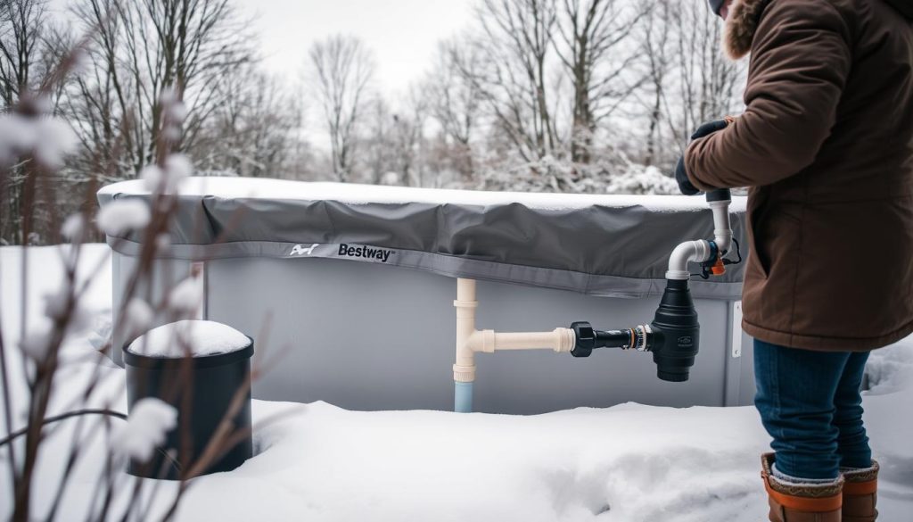 Pool Winterfest machen