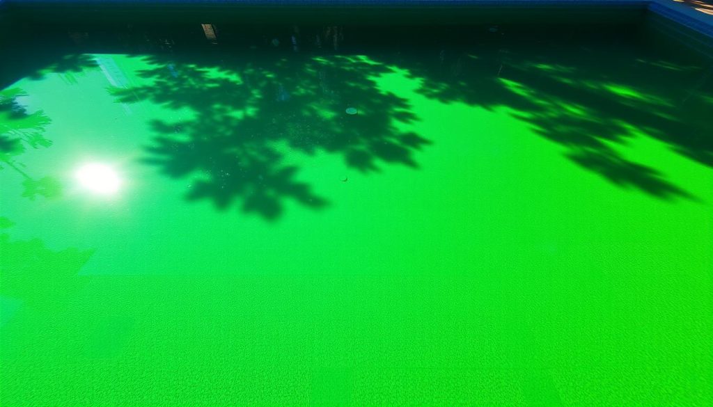 Poolwasser grün trotz Chlor und korrektem pH-Wert