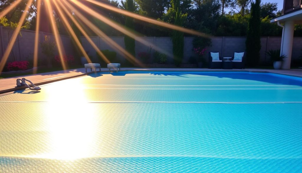 Solarfolie auf Pool