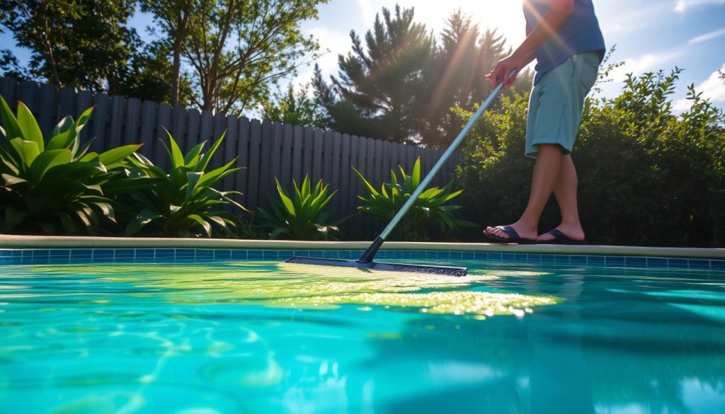 algen pool entfernen