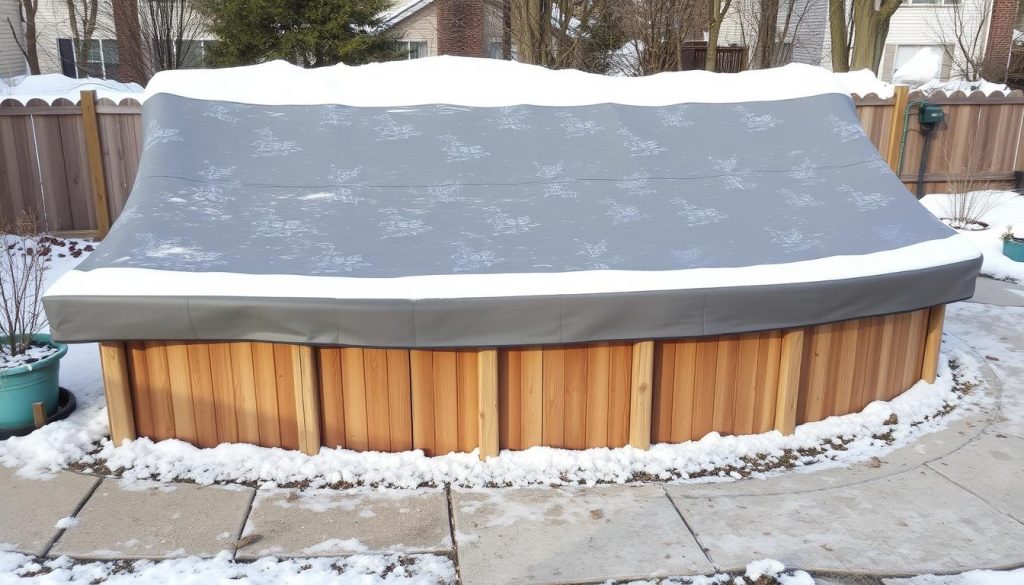 poolabdeckung winter